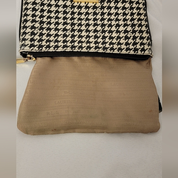 Lauren Ralph Lauren Black & White Houndstooth Wristlet